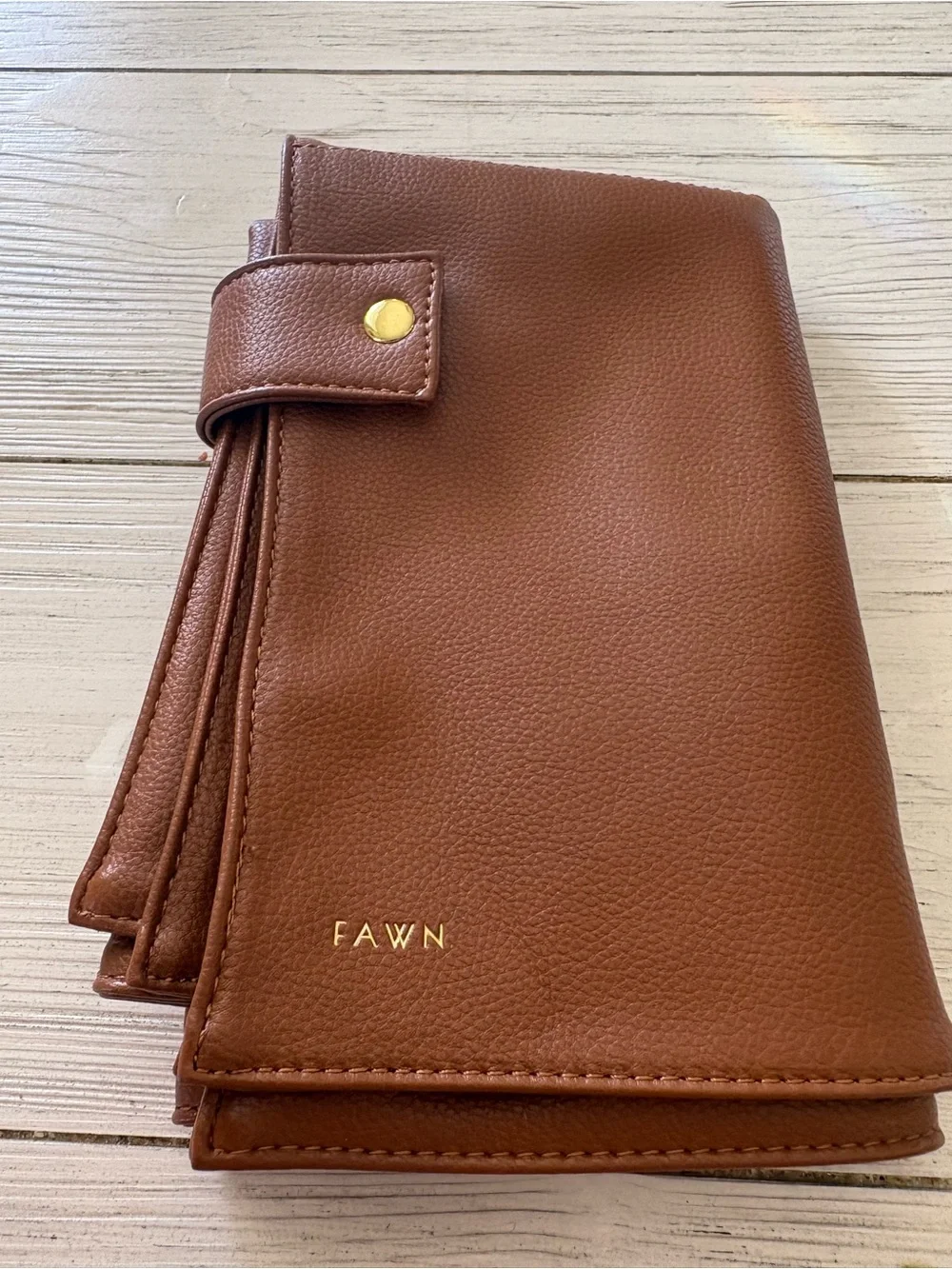 Fawn Baby Changing Pad | Brown Vegan Leather Portable Diaper Changing Mat